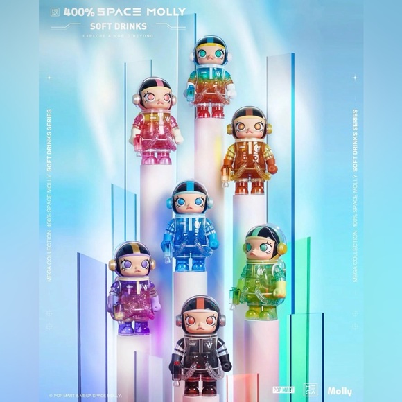 2022 Mega Space Molly 400% - Soda Drinks Series - Pink Lady